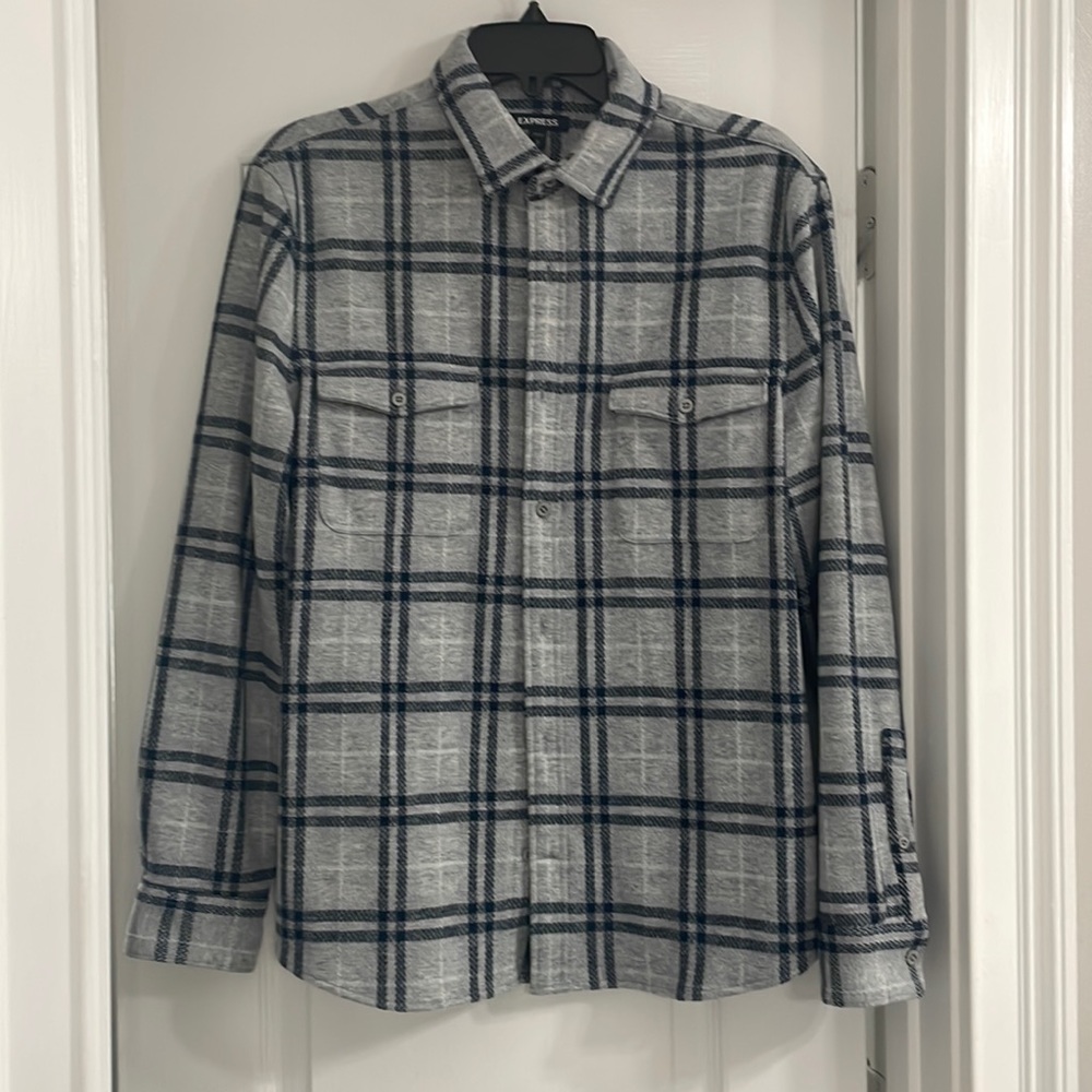 Brand new flannel size M Express men’s blue/gray